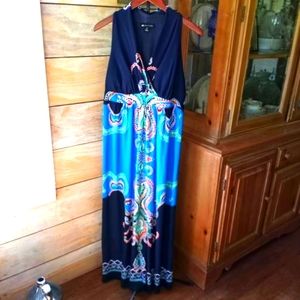 Maxi Dress Low Cut Valeri Bertinelli sz14